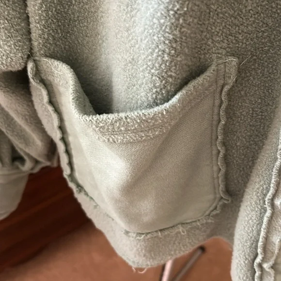 Free People Jordan Slouchy Jacket in washed military green. - Picture 8 of 13